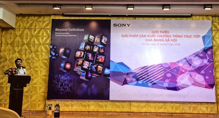Sony tổ chức hội thảo giới thiệu giải pháp sản xuất chương trình trực tiếp qua mạng xã hội (Ảnh: An Nhiên).