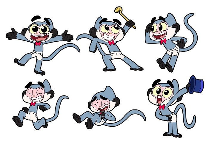 Tạo hình chú khỉ Monta – Nhân vật chính của series “Monta trong dải ngân hà kỳ cục”.