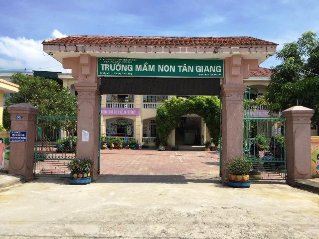 Trường mầm non Tân Giang – nơi diễn ra hình thức tuyển sinh bốc thăm (Ảnh: tác giả cung cấp).