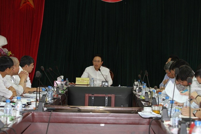 Tổng giám đốc PVN Nguyễn Vũ Trường Sơn kết luận giao ban công trường.