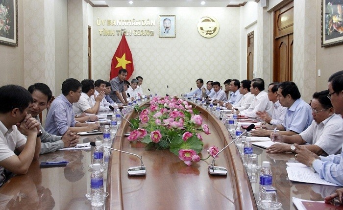 Đoàn công tác PVN làm việc với Ủy ban nhân dân tỉnh Tiền Giang về việc chuyển giao dự án Khu công nghiệp Dịch vụ Dầu khí Soài Rạp.