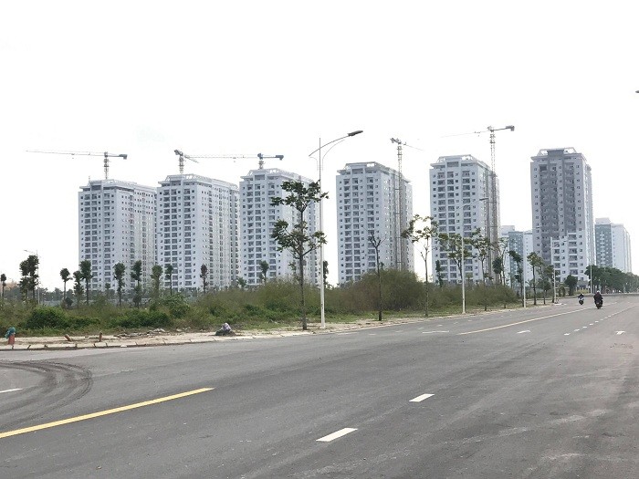 Các tổ hợp chung cư tại khu đô thị Thanh Hà chuẩn bị bàn giao nhà.