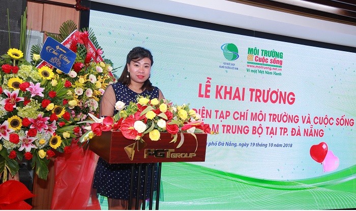Bà Nguyễn Thị Thủy – Trưởng văn phòng đại diện khu vực Nam Trung bộ tại Đà Nẵng chia sẻ tại buổi lễ.