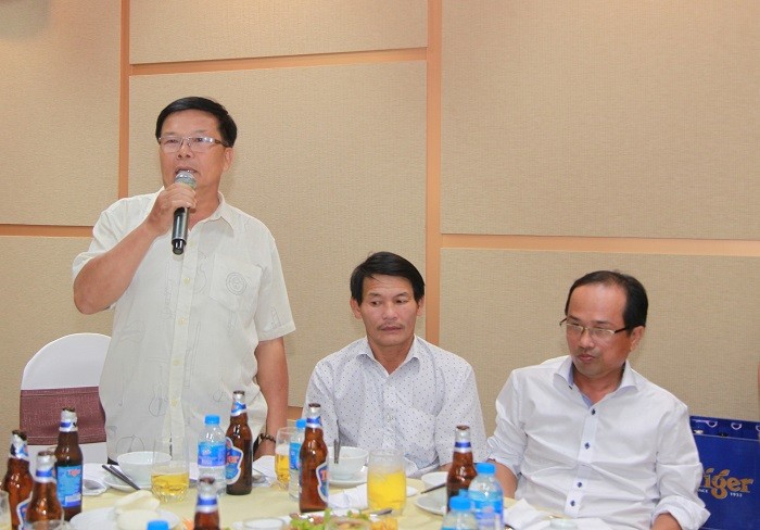 Ông Phan Đình Tiến – Đại diện nhân dân thôn Thạch Nham Tây, xã Hòa Nhơn, huyện Hòa Vang, Thành phố Đà Nẵng chia sẻ tại buổi lễ.