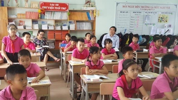 Mọi nề nếp học tập đều được các em học sinh tại Trường Trưng Vương Quảng Trị tuân thủ (Ảnh: tác giả cung cấp).
