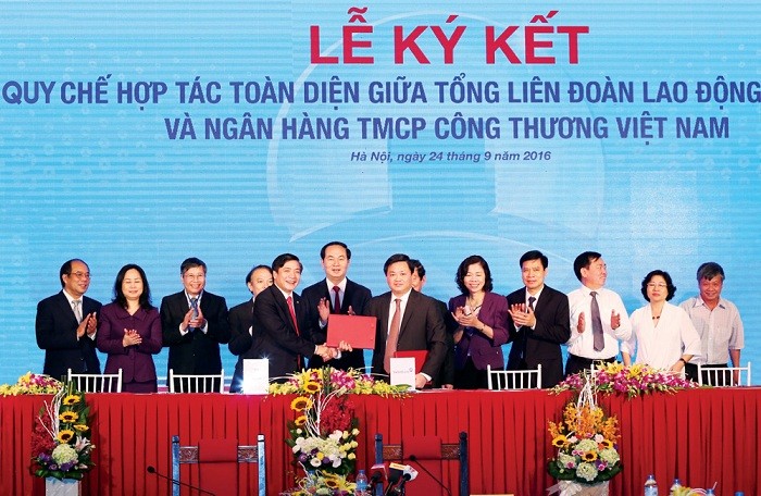 VietinBank và Tổng Liên đoàn Lao động Việt Nam ký kết Quy chế hợp tác toàn diện.
