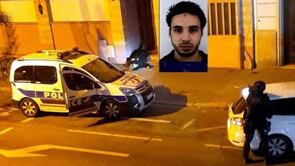 Thủ phạm khủng bố - Cherif người gốc Maroko bị bắn chết tại chỗ (Ảnh: tác giả cung cấp).