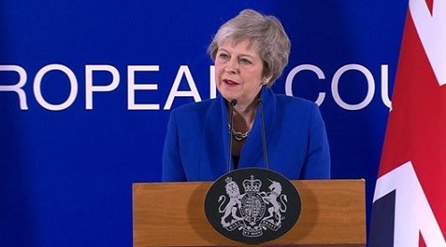 Thủ tướng Anh, bà Theresa May tại buổi họp báo ngày 26/11/2018 (Ảnh: BBC).