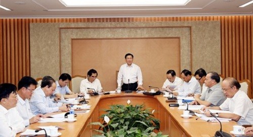 Phó Thủ tướng Vương Đình Huệ chủ trì một phiên họp của Tổ công tác của Chính phủ chỉ đạo đẩy nhanh tiến độ giải ngân vốn đầu tư công.