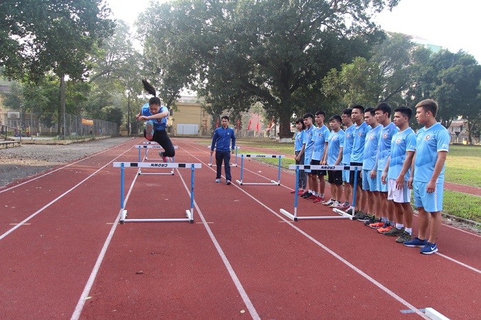 Một buổi học của sinh viên Trường đại học Sư phạm thể dục thể thao Hà Nội. Ảnh: MT