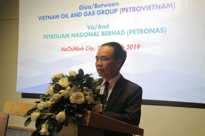 Ông Nguyễn Quốc Thập, Phó Tổng giám đốc Petrovietnam phát biểu.