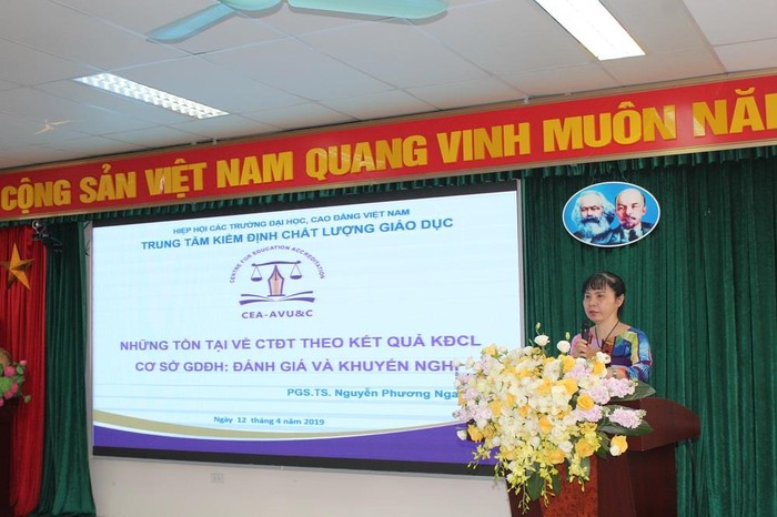 Bà Nguyễn Phương Nga – Giám đốc Trung tâm kiểm định chất lượng Hiệp hội các trường Đại học, Cao đẳng Việt Nam.