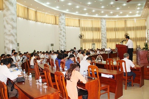 Phó giáo sư, Tiến sĩ Võ Ngọc Hà phát biểu khai mạc Hội thảo.