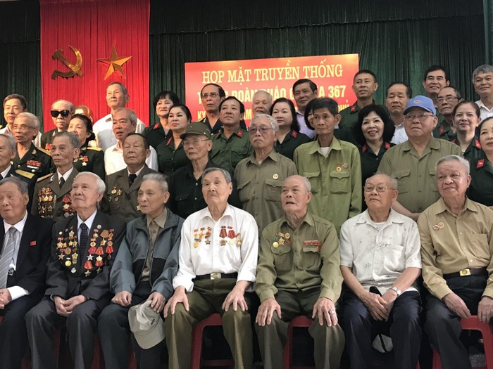 Các chiến sĩ Trung đoàn 367 gặp mặt nhân dịp kỷ niệm 65 năm chiến thắng Điện Biên Phủ, ngày 5/5/2019.