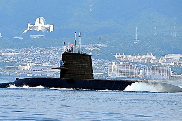Tàu ngầm Kuroshio của Nhật Bản tham gia diễn tập quân sự ở Biển Đông năm 2018 (Ảnh: SCMP).