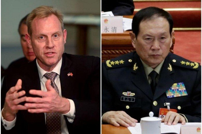 Sự hiện diện của hai quan chức đứng đầu Bộ Quốc phòng của Mỹ (trái) và Trung Quốc (phải) đang được giới quan sát rất chú ý tại Đối thoại Shangri-la 2019 (Ảnh: Reuters).