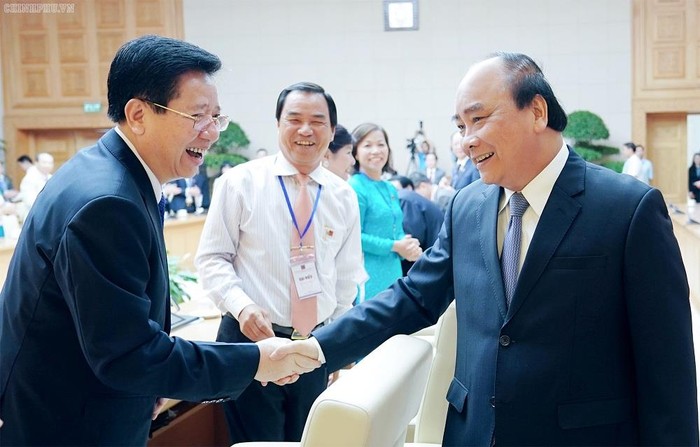 Thủ tướng gặp mặt đoàn hội doanh nhân tư nhân (Ảnh: chinhphu.vn).