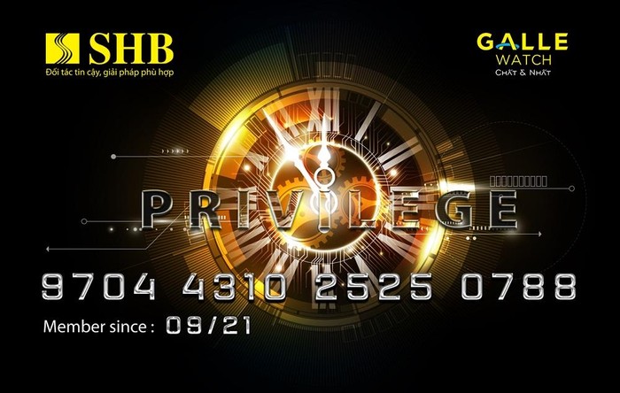 Sử dụng thẻ SHB mua sắm tại Galle Watch từ nay đến 31/8, khách hàng sẽ được hưởng nhiều ưu đãi hấp dẫn.