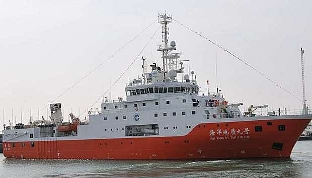 Tàu khảo sát Hải Dương 8 (HD-08) của Trung Quốc (Ảnh: Gulf Times).