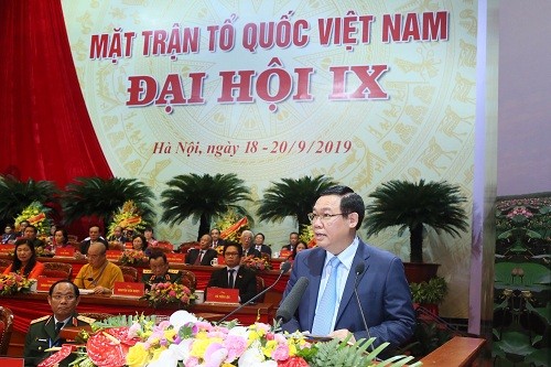 Phó Thủ tướng Vương Đình Huệ phát biểu tại Đại hội - Ảnh: VGP/Nhật Bắc.