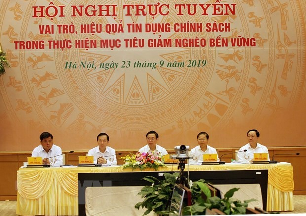 Phó Thủ tướng Chính phủ Vương Đình Huệ, Trưởng Ban Chỉ đạo dự và chủ trì hội nghị. (Ảnh: Nguyễn Dân/TTXVN)
