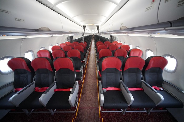 Tàu bay A321neo ACF có cấu trúc khoang hành khách được cải tiến thiết kế, đảm bảo tiêu chuẩn.