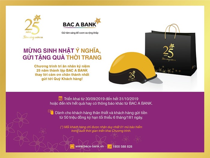 Cùng BAC A BANK mừng sinh nhật ý nghĩa, gửi tặng quà thời trang.