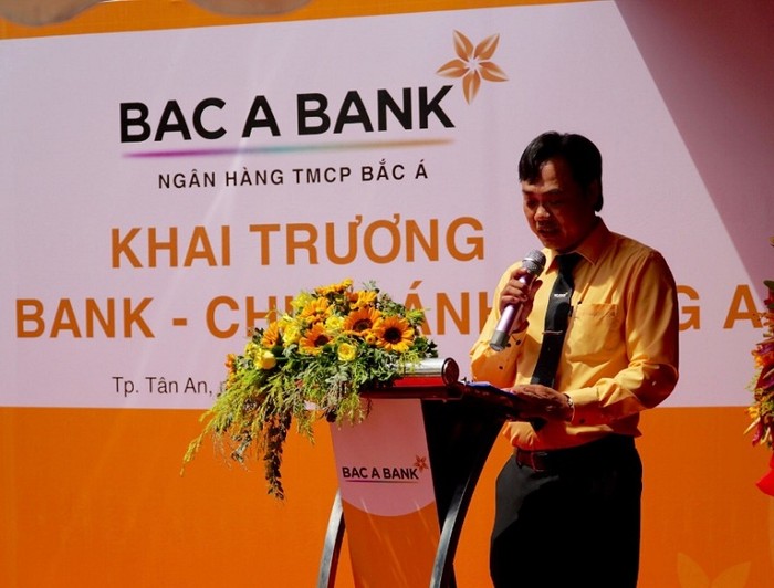 Ông Nguyễn Văn Lợi – Giám đốc BAC A BANK Chi nhánh Long An phát biểu nhận nhiệm vụ.