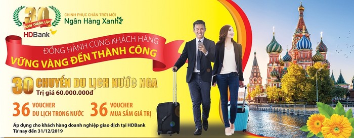 HDBank dành hàng loạt chuyến du lịch cho khách hàng doanh nghiệp.