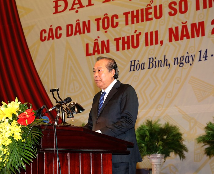 Phó Thủ tướng Trương Hòa Bình phát biểu tại đại hội. Ảnh: VGP/Lê Sơn