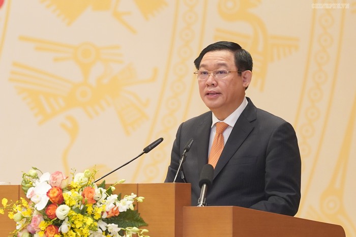 Phó Thủ tướng Vương Đình Huệ phát biểu tại Hội nghị - Ảnh: VGP/Quang Hiếu