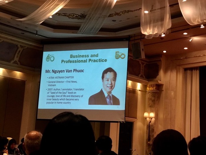 Thông tin giới thiệu về anh Nguyễn Văn Phước được giới thiệu tại buổi bình chọn của AIT Alumni