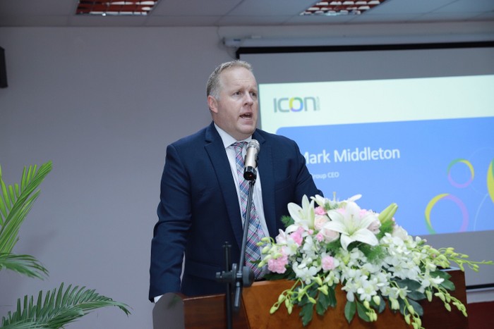 Ông Mark Middleton - Tổng Giám đốc ICON Group nhấn mạnh: Hợp tác Vinmec - ICON là bước tiến mới để 2 bên chuyển giao kinh nghiệm và các phương pháp điều trị ung thư tiên tiến ở Việt Nam.