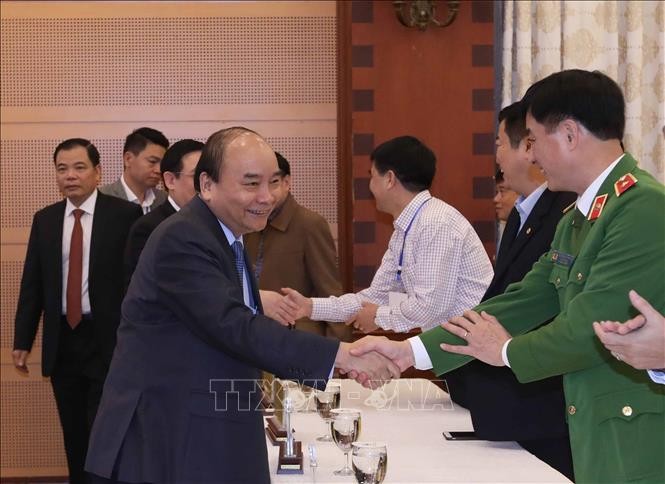 Thủ tướng Nguyễn Xuân Phúc và các đại biểu tham dự hội nghị. Ảnh: Thống Nhất/TTXVN
