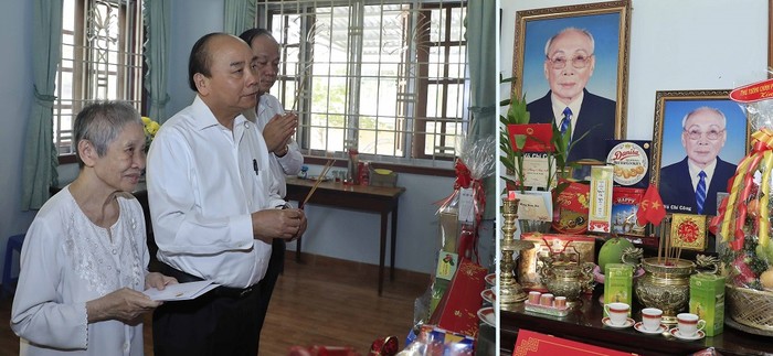 Thủ tướng Nguyễn Xuân Phúc dâng hương, tưởng nhớ nguyên Chủ tịch Hội đồng Nhà nước Võ Chí Công. Ảnh: VGP