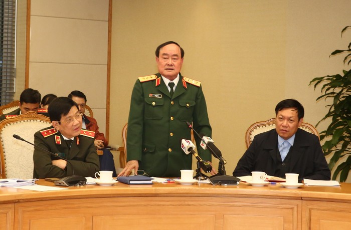 Thượng tướng Trần Đơn phát biểu tại cuộc họp. Ảnh VGP/Trần Mạnh.