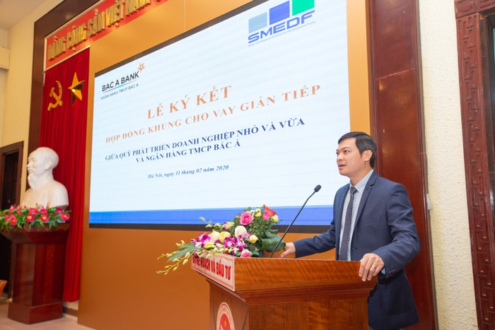 Ông Nguyễn Việt Hanh - Phó Tổng Giám đốc Ngân hàng thương mại cổ phần Bắc Á phát biểu.