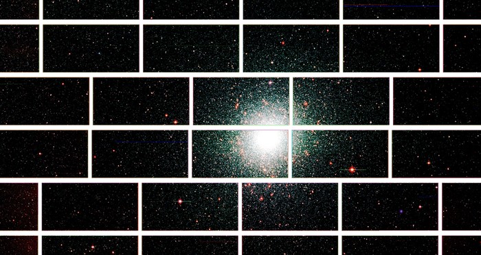 Hình ảnh thu nhỏ về trung tâm chòm sao dạng cầu 47 Tucanar, cách Trái đất khoảng 17.000 năm ánh sáng được chụp bởi máy ảnh năng lượng tối. (Ảnh: Dark Energy Survey Collaboration)