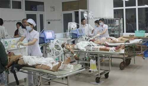 Các nạn nhân đang được điều trị tích cực tại bệnh viện đa khoa Ninh Thuận