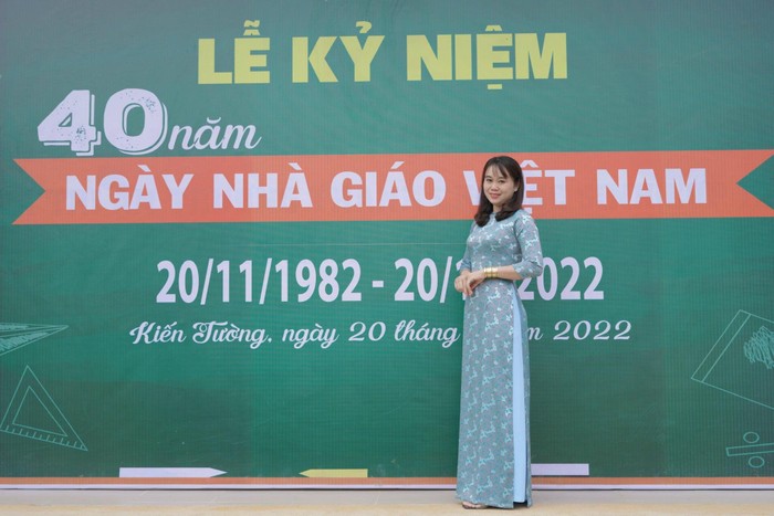 Nhà giáo Nguyễn Thị Thúy An, giáo viên dạy môn Toán, chủ nhiệm Nguyễn Thị Thanh Như lớp 10. (Ảnh: Nhân vật cung cấp).