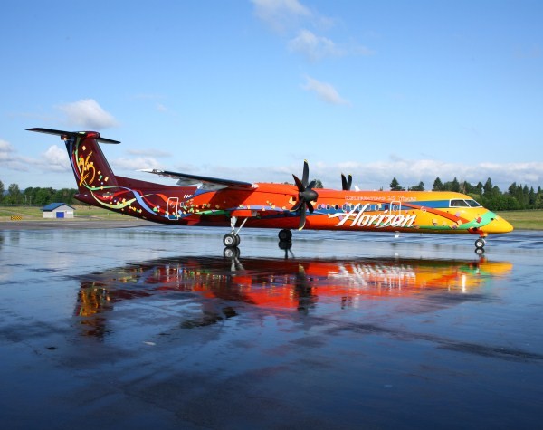 Chiếc máy bay nhiều màu sắc của hãng Hoziron Air, Mỹ.