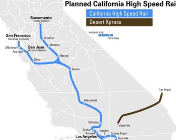 12. Tuyến đường sắt cao tốc California Dự án được kỳ vọng sẽ phát triển thêm nhiều tuyến đường sắt cao tốc với vận tốc tối đa lên đến 250 dặm (400 km) một giờ. Tuyến đường này sẽ kết nối một loạt thành phố ở các tiểu bang trên khắp nước Mỹ, từ Sacremento đến Los Angeles. Dự án trị giá tới 98,5 tỷ USD này sẽ bắt đầu khởi động vào tháng 9 tới.