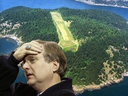 Nhà sáng lập Microsoft Paul Allen sở hữu đảo riêng có diện tích 292 mẫu Anh ngoài khơi Washington.