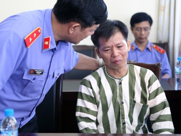 Ông Nguyễn Thanh Chấn tại trại giam Vĩnh Quang (tỉnh Vĩnh Phúc) trước khi được tạm trả tự do sau 10 năm ngồi tù thụ án chung thân về tội Giết người - Ảnh: VTC