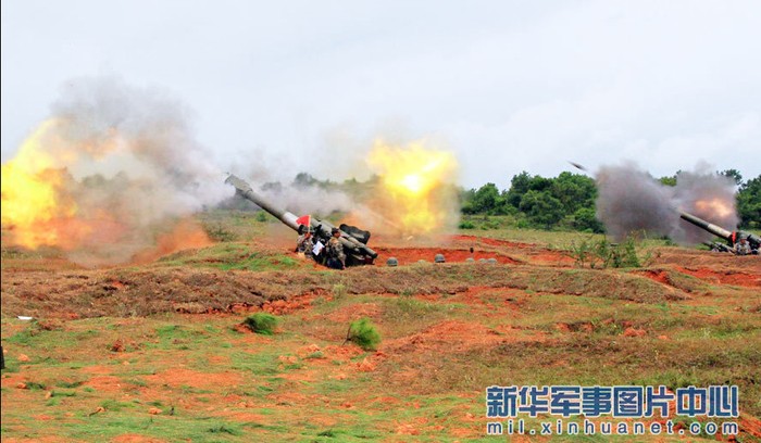 Lữ đoàn pháo ở tây nam Trung Quốc tập trận bắn đạn thật ảnh 6