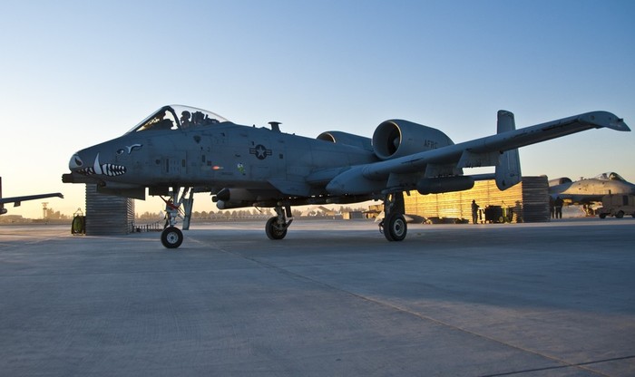 Chiến đấu cơ không trợ tầm gần A-10 Thunderbolt II của Không quân Mỹ tại căn cứ không quân Kandahar, Afghanistan (ngày 20/1).