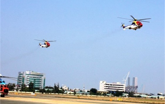 Phi đội trực thăng tuần tra biển Eurocopter của lực lượng hải quân Việt Nam Ảnh: Duy Khánh
