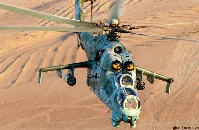 Ánh mắt dữ tợn từ một chiếc trực thăng vũ trang do Nga sản xuất