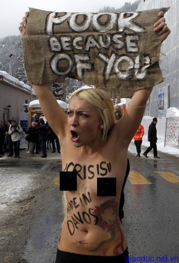 Phong trào FEMEN tại Davos, Thuỵ Sỹ
