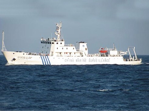 Tàu hải giám CMS 84 của Trung Quốc đang hoạt động trên khu vực bãi cạn Scarborough thời điểm tháng 4 và 5/2012